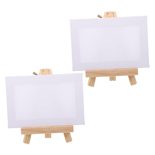 Gadpiparty 2 Sets Holzstaffelei Mini Staffelei Und Leinwände Kunststaffelei Malstaffelei Staffeleien Malbedarf Rahmenstaffelei Ölgemäldetafel Staffeleitafel Malerei von Gadpiparty