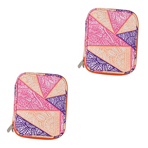 Gadpiparty 2 Stck. Aufbewahrungstasche Dreiecks Häkeltasche für Strick und Häkelwerkzeuge Stylischer Robuster Organizer Orange für Reisen und Outdoor Aktivitäten von Gadpiparty