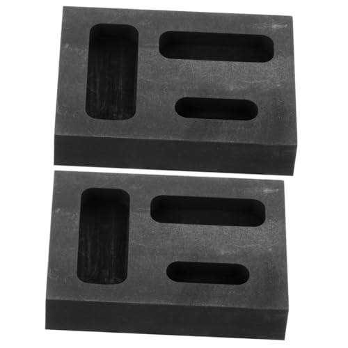 Gadpiparty 2 Stück 3 Drei-Loch-Graphitform Weg Graphitformtiegel Gießen Schmuck Gusswerkzeug für Graphitkokillen Graphittiegel zum Schmelzen von Gussstücken Black von Gadpiparty