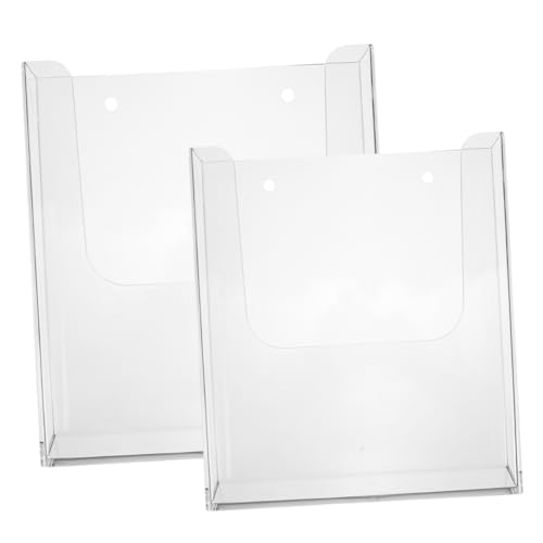 Gadpiparty 2 Stück Aktenregal Aktenhalter Über Türaufbewahrung Kein Bohrfeilenhalter Broschürenhalter Hängende Datei Zum Aufhängen Wandbehang Halter Wand Ordner Acryl von Gadpiparty
