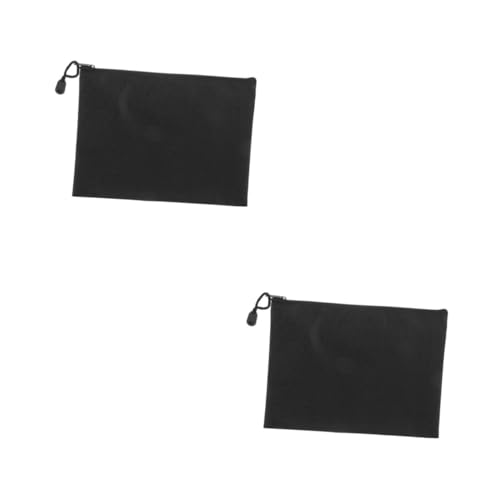 Gadpiparty 2 Stück Aufbewahrungstasche Dokumententaschen wiederverwendbar Aktentasche fürs Büro Beutel reisen Papiertüte mit Reißverschluss Dateiorganisator Oxford-Stoff Black von Gadpiparty