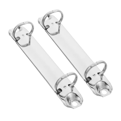 Gadpiparty 2 Stück Binderverschluss Lose Binderringe Aus Metall Ringbuch-clip Aktenordner-clip Metallklammer Heftklammer Bürobuch Klingelt Kleine Binderinge Loseblatt-buchring Silver Eisen von Gadpiparty