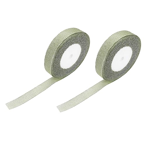 Gadpiparty 2 Stück Buntes Zwiebelgürtel Grosgrain Ribbon dünnes Sackleinenband Blumen- Dekorationen Rosa hochzeitsgeschenk Wickelband Partybänder Bänder zum Geburtstag Bandband Polyester Grün von Gadpiparty