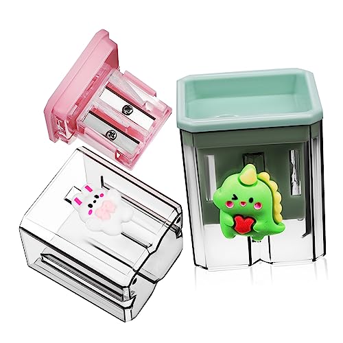 Gadpiparty 2 Stück Cartoon Doppelspitzer für Bleistifte Handheld Anspitzer aus Kunststoff mit Löchern Leicht und Portabel für Schule Büro und Bastelbedarf Gadpiparty 2 Stück Cartoon Doppelspitzer für Bleistifte Handheld Anspitzer aus Kunststoff mit Löchern Leicht und Portabel für Schule Büro und Bastelbedarf von Gadpiparty