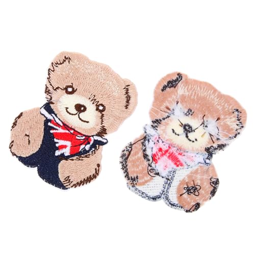 Gadpiparty 2 Stück Cartoon Tier Aufnäher Stickerei Patches für DIY Kleidung Taschen und Hüte Lustige Tiermuster zur Dekoration und Reparatur von Textilien von Gadpiparty