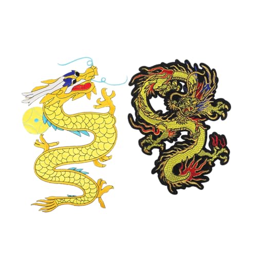 Gadpiparty 2 Stück Chinesische Drachentuchmontage Dekoration Applikationen Patch Jeansflecken Hallo nähen Stickereiflecken Kleidung reparieren Drachen-Stickapplikation Polyester Gadpiparty 2 Stück Chinesische Drachentuchmontage Dekoration Applikationen Patch Jeansflecken Hallo nähen Stickereiflecken Kleidung reparieren Drachen-Stickapplikation Polyester von Gadpiparty