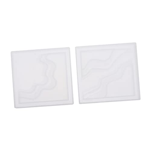 Gadpiparty 2 Stück Coaster Molds im Insel Design Diy Epoxidharz Formen für Kreative Untersetzer und Bastelarbeiten Leicht zu Reinigen und Flexibel der Anwendung von Gadpiparty