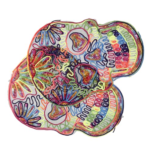Gadpiparty 2 Stück Dekorative Rockflicken Abriebfeste Kleidungsflicken Verzierungen Bestickt Für Skelett Patch Nähen Etiketten Tag Der Toten Jackenaufnäher Flecken Pailletten von Gadpiparty