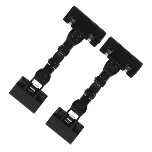 Gadpiparty 2 Stück Einstellbare Ordner Leinwandklemme Klemmcliphalter Kunstbedarf Malerei Kopierhalterclip Doppelkopfklemme Skizzenblock-klemmen Zeichenclip Black Plastik von Gadpiparty