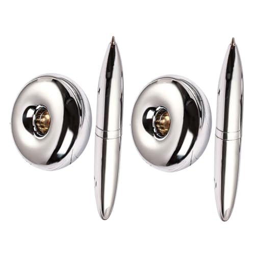 Gadpiparty 2 Stück Eleganter Magnetischer Schwebender Kugelschreiber aus Metall und Kunststoff Glattes Schreiben Magnetische Basis Stilvoller Büro für Männer Vielseitiger Stift für Arbeit und von Gadpiparty