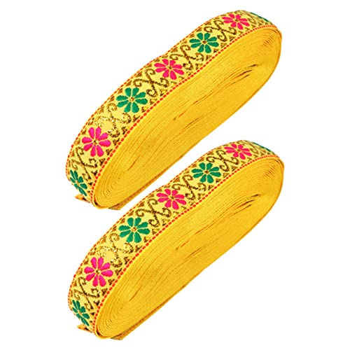 Gadpiparty 2 Stück Ethnisches Spitzenband Trimmt Blumen- Nähen Fransen-spitzenbesatz Stickerei Bestickt Stoff Trimmen Schnürsenkel Sticken Vorhang Kunstseide Gestickte Borte Polyester Gelb Gadpiparty 2 Stück Ethnisches Spitzenband Trimmt Blumen- Nähen Fransen-spitzenbesatz Stickerei Bestickt Stoff Trimmen Schnürsenkel Sticken Vorhang Kunstseide Gestickte Borte Polyester Gelb von Gadpiparty