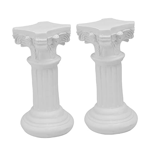 Gadpiparty 2 Stück Europäischer Stil Design Harz Handwerkskunst Dekorationsengel mit Römischer Säule Weiß Tlg für Tischdekoration und Zuhause von Gadpiparty