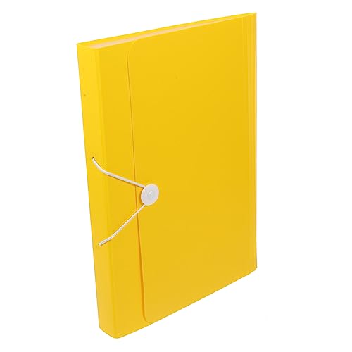 Gadpiparty 2 Stück Fächer Ordner aus Kunststoff Tragbare Dokumentenmappe mit Fächern für Schule Büro und Reisen Vielseitiger Papier Organizer Gelb von Gadpiparty