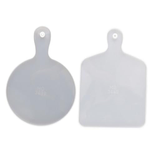 Gadpiparty 2 Stück Flexible Silikon Tray Form Teilig DIY Epoxidharz Gießform für Dekotablett Aufbewahrung und Bastelbedarf Langlebig Weiß Rund Eckig für Heimdeko und Geschenkgestaltung von Gadpiparty