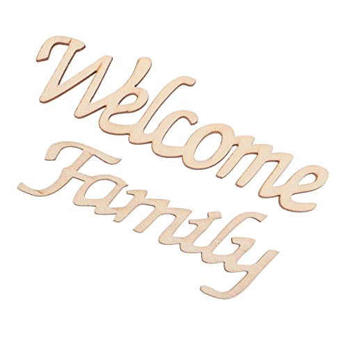 Gadpiparty 2 Stück Holzbuchstaben Deko Welcome und Family Kreative Wandaccessoires für Zuhause Vielseitige Hängedekoration für Wohnräumen Restaurants und Gadpiparty 2 Stück Holzbuchstaben Deko Welcome und Family Kreative Wandaccessoires für Zuhause Vielseitige Hängedekoration für Wohnräumen Restaurants und von Gadpiparty