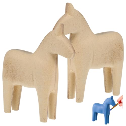 Gadpiparty 2 Stück Holzpferde Unbearbeitet DIY Holzfigur Pferde für Bastelmaterial für Projekte Tischdeko und Partygestaltung Gadpiparty 2 Stück Holzpferde Unbearbeitet DIY Holzfigur Pferde für Bastelmaterial für Projekte Tischdeko und Partygestaltung von Gadpiparty