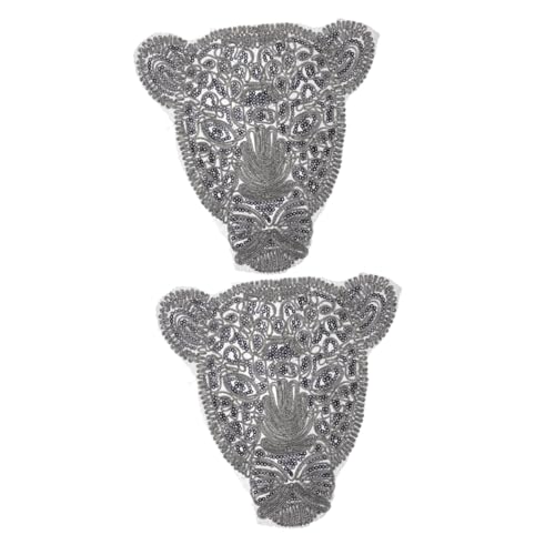 Gadpiparty 2 Stück Jeansflicken Aufnähen Patch Leopardenkopf-aufnäher Cool Kleidung Bestickt Flecken Für Aufnäher Für Jeans Geformt Stickerei Kleine Aufnäher Stickaufnäher Aufnähen Stoff von Gadpiparty