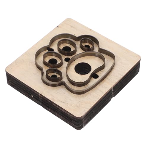 Gadpiparty 2 Stück Katzenpfotenform lederband Stanzplatten für Stanzmaschinen DIY Lederstreifenform Stanzform für Lederhandwerk Lederschnittschablone selber machen Stahl Beige von Gadpiparty