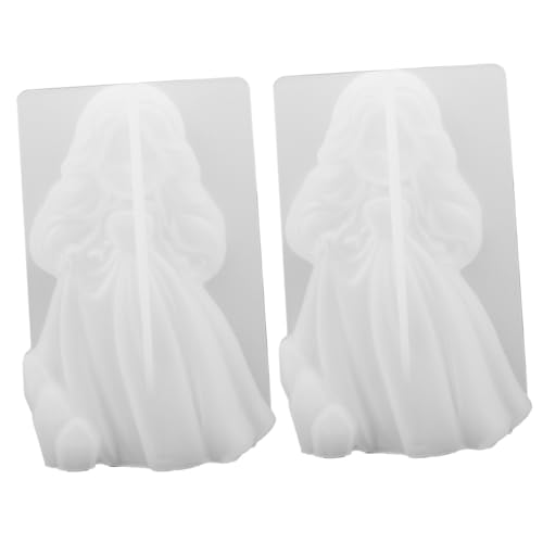 Gadpiparty 2 Stück Kleine Prinzessin Silikonform Herstellung Duft Kerze Kerzenformen Badeform Duftkerzen Silikonformen selber machen Silikon-Süßigkeitenformen Mode Silikonform Kieselgel Weiß von Gadpiparty