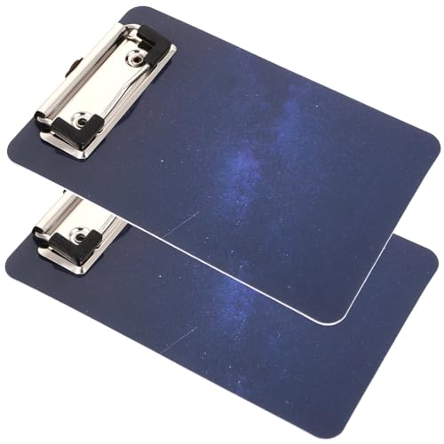 Gadpiparty 2 Stück Klemmbrett aus Dickem Material Multifunktionaler Schreibordner für Bürobedarf Dokumentenorganisation und Notizen im Stargazing Design von Gadpiparty