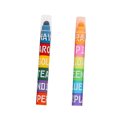 Gadpiparty 2 Stück Kreative Marker Stifte Tragbare nicht Auslöschbare Textmarker Farben für Büro DIY und Notizen für Erwachsene von Gadpiparty
