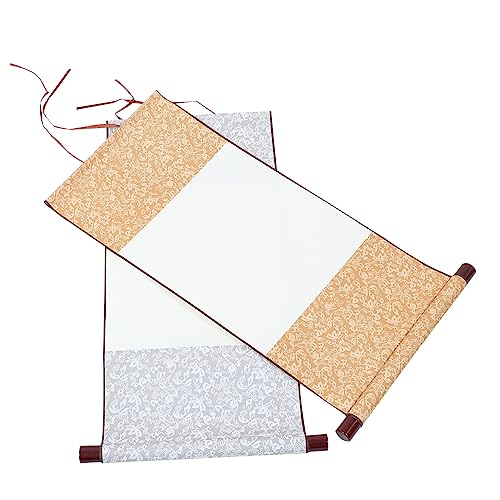 Gadpiparty 2 Stück Leere Kalligrafie Schriftrollen Reispapier Hängende Malrollen für Chinesische Kalligrafie für Brush Calligraphy und Kanji Gadpiparty 2 Stück Leere Kalligrafie Schriftrollen Reispapier Hängende Malrollen für Chinesische Kalligrafie für Brush Calligraphy und Kanji von Gadpiparty