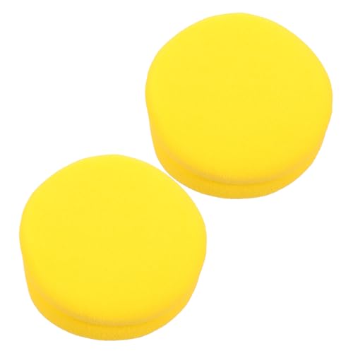 Gadpiparty 2 Stück Malenschwamm Set Schwämme Zeichnungsschwamm Handwerk DIY Schwamm runder Zeichenschwamm Malschwamm zum Selbermachen Runder Aquarellschwamm Yellow von Gadpiparty