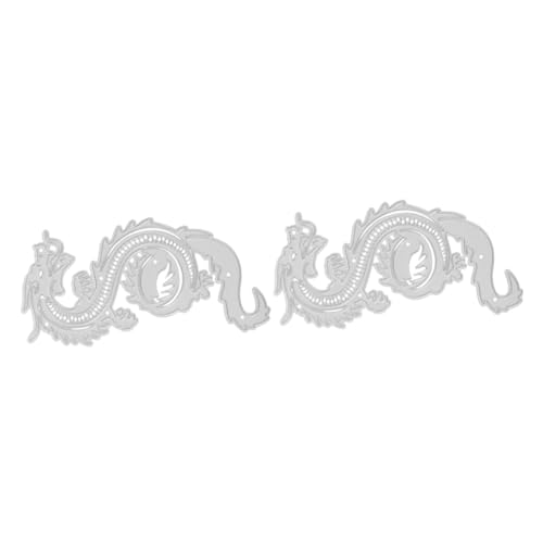 Gadpiparty 2 Stück Metall Messerform DIY Bastelschablone Drachen Papierschnitt Bastelschablone Drachen Stanzform Papierdrache Gestanzter Drache Für Scrapbooking Stanzmaschinen von Gadpiparty