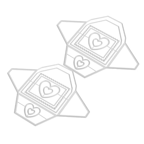 Gadpiparty 2 Stück Metall-stanzformen Umschlag Schneiden Carbonstahl Hintergrundrahmen für DIY Karten Scrapbooking Album Basteln Vielseitig Robust Langlebig von Gadpiparty
