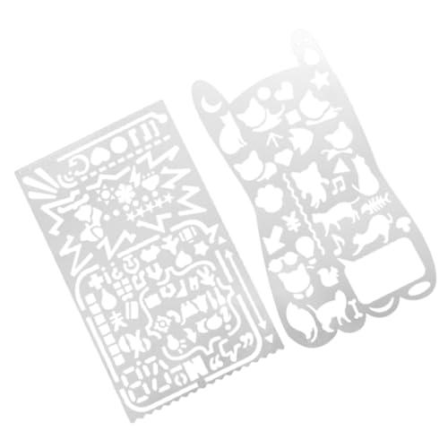Gadpiparty 2 Stück Metalllineal Vorlage Malvorlagen Zeichenvorlagen Schablonen Zum Malen Schablonen Für Scrapbooking Silber Gadpiparty 2 Stück Metalllineal Vorlage Malvorlagen Zeichenvorlagen Schablonen Zum Malen Schablonen Für Scrapbooking Silber von Gadpiparty