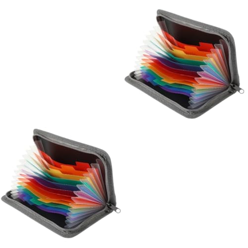 Gadpiparty 2 Stück Mini Akkordeon Ordner mit Reißverschluss Mehrschichtiger Kunststoff Organizer für Kleine Dokumente Rechnungen und Belege Transparenter Dateiordner mit Regenbogen Einfassung Gadpiparty 2 Stück Mini Akkordeon Ordner mit Reißverschluss Mehrschichtiger Kunststoff Organizer für Kleine Dokumente Rechnungen und Belege Transparenter Dateiordner mit Regenbogen Einfassung von Gadpiparty