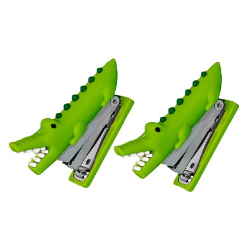 Gadpiparty 2 Stück Mini Hefter werkzeug Hefter süß Tierornament aus Silikon Tierhefter Bürowefter Heftgerät für Tiere Hefter klein lustiger Hefter Kieselgel Green von Gadpiparty