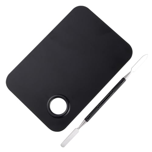 Gadpiparty 2 Stück Nail Art Palette Teiliges Set aus Edelstahl Doppelseitiger Mischstab Große Nagellack Mischpalette für Maniküre Professionelles Nagelkunst Werkzeug für Salon und von Gadpiparty