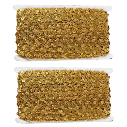 Gadpiparty 2 Stück Paillettenstreifen Paillettenschnürsenkel Spitzenbesatz mit Pailletten funkeln Pailletten nähen Oh Verzierungen für das Handwerk Pailletten-Spitzenbesatz Polyester Golden Gadpiparty 2 Stück Paillettenstreifen Paillettenschnürsenkel Spitzenbesatz mit Pailletten funkeln Pailletten nähen Oh Verzierungen für das Handwerk Pailletten-Spitzenbesatz Polyester Golden von Gadpiparty