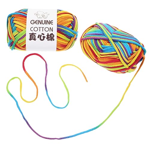 Gadpiparty 2 Stück Regenbogenfarben Häkelgarn Weiches Baumwollgarn für DIY Handwerk Multi Funktionales Strickgarn für Schals Mützen und Mehr Gadpiparty 2 Stück Regenbogenfarben Häkelgarn Weiches Baumwollgarn für DIY Handwerk Multi Funktionales Strickgarn für Schals Mützen und Mehr von Gadpiparty