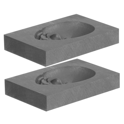Gadpiparty 2 Stück Schädelkopf Graphit Gussform Gießform für Metalle Hohe Dichte Präzise Diy Gussform für Gold Silber Kupfer Schmuckherstellung und Kunstprojekte von Gadpiparty