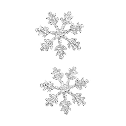 Gadpiparty 2 Stück Schneeflocken Und Diamanten Schneeflocke Strass Schneeflocken Dekorationen De Noel Schneeflocken-applikation Schneeflockendekor Gestickte Aufnäher Mit Schneeflocken Plastik von Gadpiparty