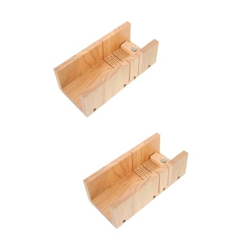 Gadpiparty 2 Stück Seifenschneider Form zur Seifenherstellung doppelt rechteckige seife Schneideform Cutter Seifenform aus Holz Tragbare Ausstecherform aus Holz Metall von Gadpiparty