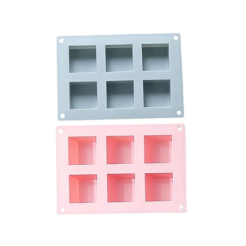 Gadpiparty 2 Stück Silikon Seifenform Quadratisch Hohlräume Flexibel Antihaft Bpa Frei für Diy Seifenherstellung Kuchen Kerzen Backen Mikrowellengeeignet von Gadpiparty