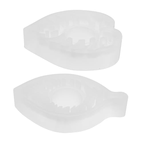 Gadpiparty 2 Stück Silikon Teelichthalter Form mit Blattmotiv Hitzebeständig Fein Strukturierte DIY Kerzenhalter Gießform für Epoxidharz Wiederverwendbar für Wohn Geschenkdekoration von Gadpiparty