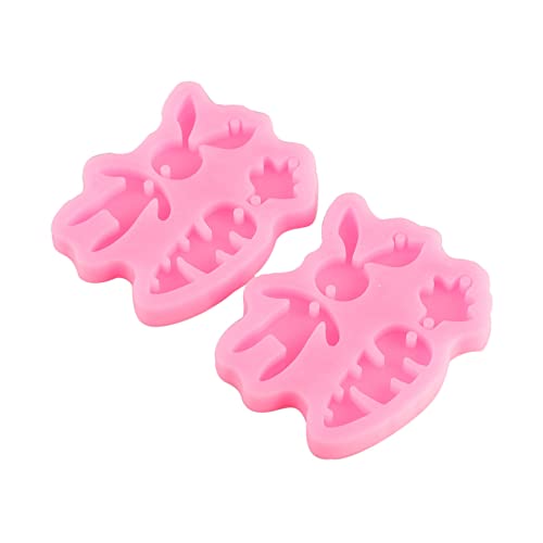 Gadpiparty 2 Stück Silikonform Kaninchen und Karotte Diy Schlüsselanhänger Formen Flexible Langlebige Silikon Gießform für Handgemachte Schlüsselanhänger Bastelwerkzeuge von Gadpiparty