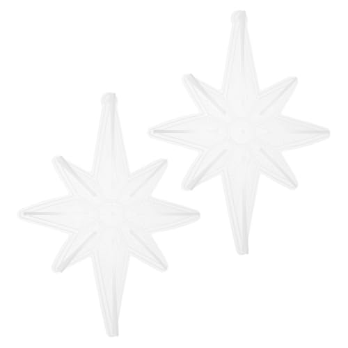 Gadpiparty 2 Stück Silikonformen Sternförmig für Epoxidharz Weihnachtsdeko Gießform für Anhänger DIY Ornament für Wand Fenster Christbaumdekoration von Gadpiparty