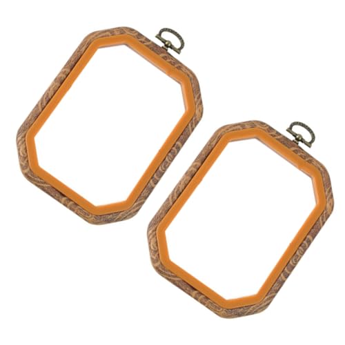 Gadpiparty 2 Stück Stickkreise In Holzmaserungsoptik Stickrahmen Sets Kreise Groß Für Erwachsene Klein Handarbeiten Stichzubehör Stickrahmen Anfänger Kreuznähhalter Quadratisch von Gadpiparty