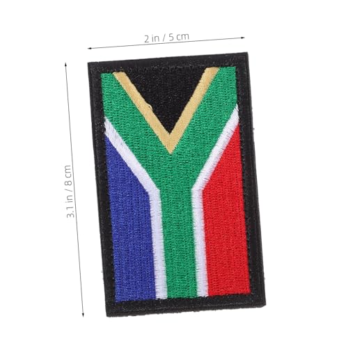 Gadpiparty 2 Stück Südafrika Stoff Klett Patch Farbiger Nationalflaggen Armbadge zum Aufnähen oder Langlebiges Textilarmband für Kleidung und Accessoires von Gadpiparty