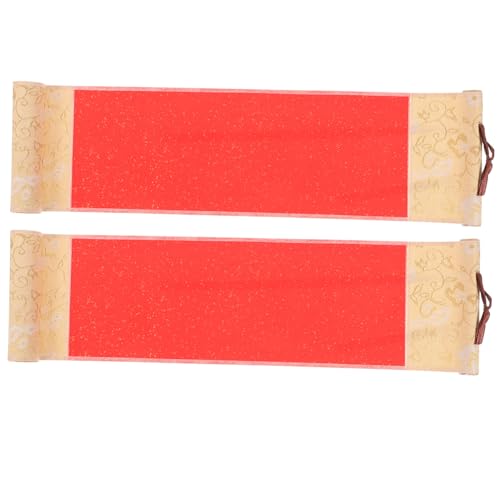 Gadpiparty 2 Stück Teiliges Blanko Chinesisches Xuan Papier Handliche Kleine Schriftrolle Wasserabsorbierend für Kalligrafie Tuschemalerei Wanddekoration Zuhause und Büro von Gadpiparty