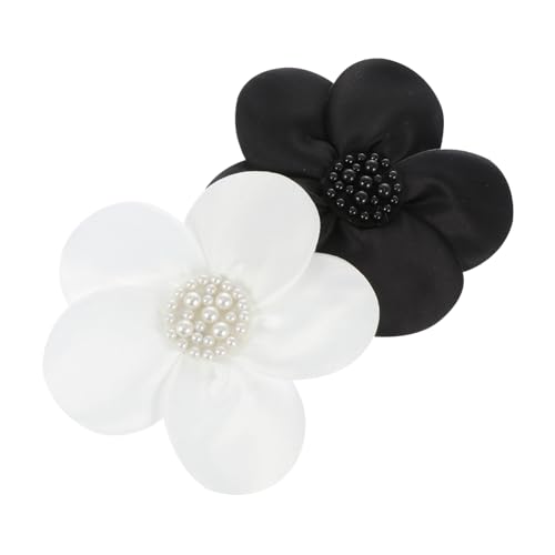 Gadpiparty 2 Stück Teiliges DIY Perlen Blumen Patch Blättrige Satinblumen mit Schwammfüllung Flexible Bestickte Kleidungspatches zum Aufnähen für Kleider Jeans Taschen und Bastelprojekte von Gadpiparty