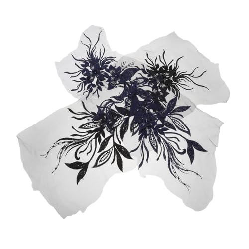 Gadpiparty 2 Stück Teiliges Handbestickten Blumen Gestickte Blumenapplikationen zum Aufnähen für Brautkleider Elegante Blumenspitze in Schwarz für Hochzeitskleider Gadpiparty 2 Stück Teiliges Handbestickten Blumen Gestickte Blumenapplikationen zum Aufnähen für Brautkleider Elegante Blumenspitze in Schwarz für Hochzeitskleider von Gadpiparty