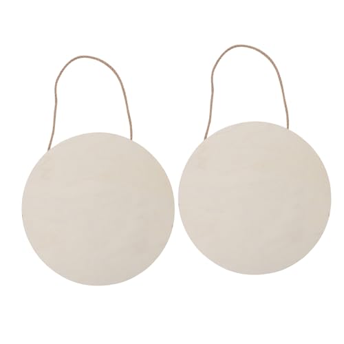 Gadpiparty 2 Stück Teiliges Holz Türschild Rund Blanko DIY Bemalbar Natürliche Holzdeko für Hochzeit Party Vintage Dekoration Langlebig und Vielseitig Einsetzbar von Gadpiparty