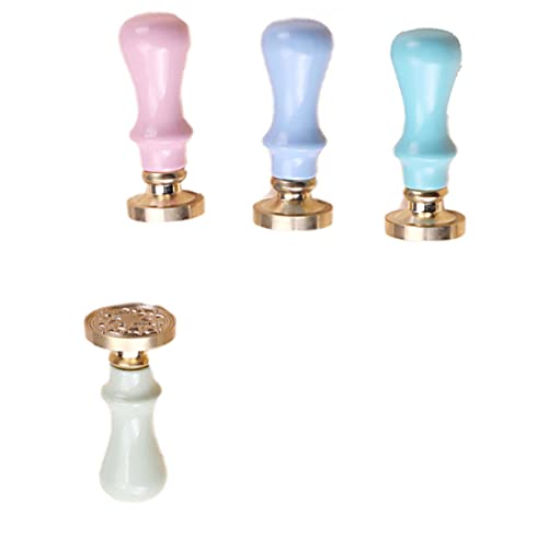 Gadpiparty 2 Stück Teiliges Holzstempelgriff Massivem Holz Handgefertigt Farbenfrohes DIY Siegelgriff Zubehör Glatte Oberfläche Langlebig und Umweltfreundlich Zufallsfarbe Zufällige Farbe von Gadpiparty