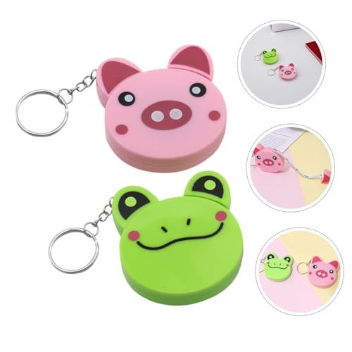 Gadpiparty 2 Stück Teiliges Mini maßband für Niedliches Einziehbares Tier design Tragbares Nähzubehör Flexibles Stoffmaßband Schlüsselanhänger zum Lernen und Messen von Gadpiparty